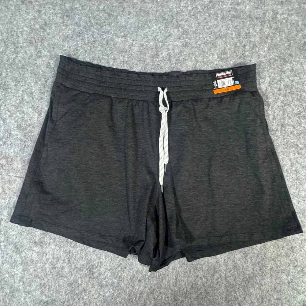 Kirkland Signature Ladies Athletic Shorts XXL Charcoal Gray Heathered 7771782